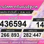 ผลตรวจสลากกินแบ่งรัฐบาล 1 สิงหาคม 2565